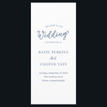 Simple Dusty Blue Bold Fonts Modern Wedding Program<br><div class="desc">Classic style wedding program featuring a simple design with a modern twist. Accent words are in an elegant brush script and the names of the bride and groom are in a traditional serif font. The colour is dusty blue and may be changed to any colour you wish in the design...</div>