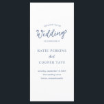 Simple Dusty Blue Bold Fonts Modern Wedding Program<br><div class="desc">Classic style wedding program featuring a simple design with a modern twist. Accent words are in an elegant brush script and the names of the bride and groom are in a traditional serif font. The colour is dusty blue and may be changed to any colour you wish in the design...</div>