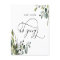 Simple Dusty Blue Greenery Wedding Thank You Card