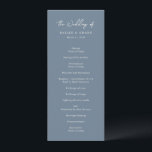 Simple Dusty Blue Modern Wedding Program<br><div class="desc">Elegant wedding program featuring a simple and minimal layout with "The Wedding of" in a contemporary script typography.  A classic design with a modern touch.</div>
