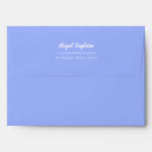 Simple Dusty Blue Self Addressed Invitation Envelope
