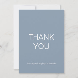 Simple Dusty Blue Thank You Card