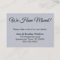 Simple, Dusty Blue We Have Moved Change of Address