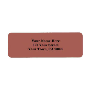 Simple Dusty Brown Return Address Label