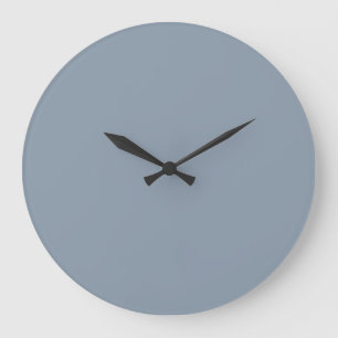 Simple dusty dove blue colour large clock