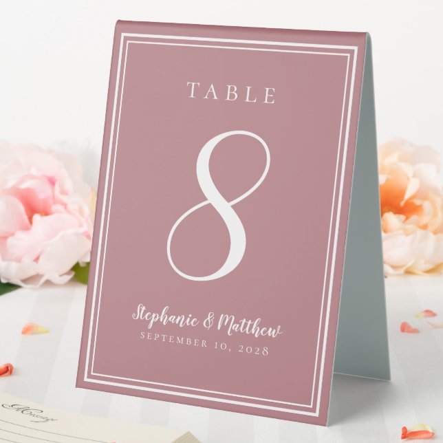 Simple Dusty Rose Custom Wedding Number (In SItu (Wedding))