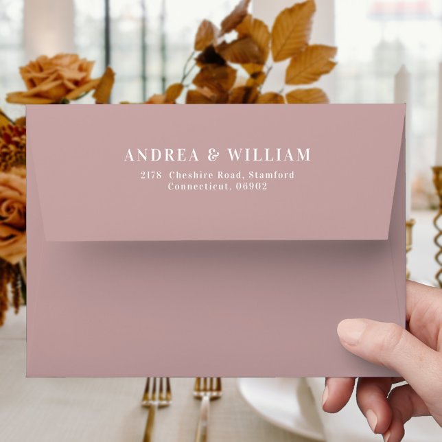 Simple Dusty Rose Wedding Envelope (Creator Uploaded)