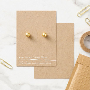 Simple earring display card