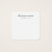 Simple Earring Jewellery Display Card