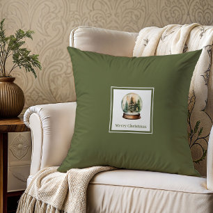 Simple earthy neutral family name Christmas gift  Cushion