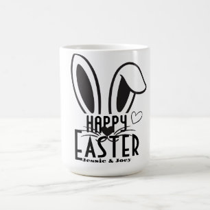 simple easter bunny simple cute family custom  coffee mug