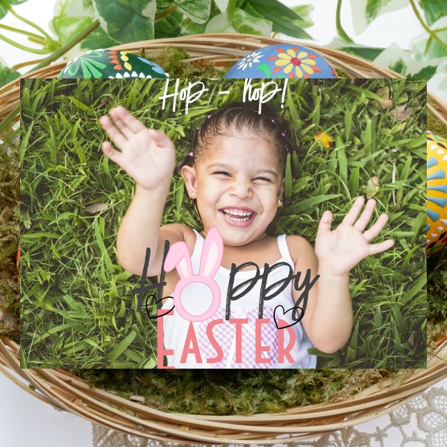 simple easter bunny simple for cute kids photo hol holiday card (Creator Uploaded)