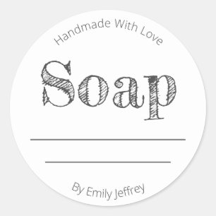 Simple Easy Plain Lined Handmade Soap Labels
