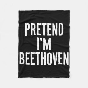 Simple Easy Pretend I'm Beethoven Halloween Costum Fleece Blanket