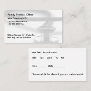 Simple Editable Medical Appointment Cards