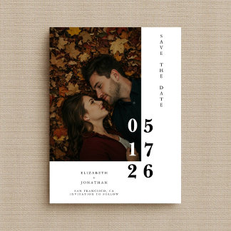 SImple Editable Photo Wedding Save The Date