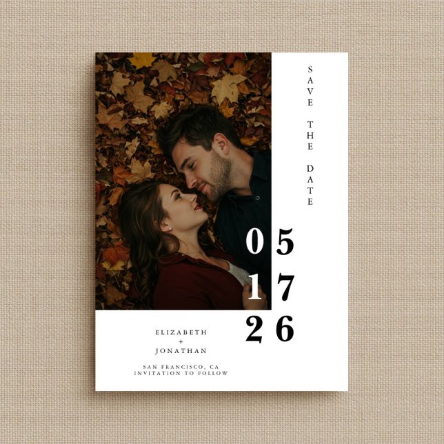 SImple Editable Photo Wedding Save The Date (Simple Wedding Save the Date)
