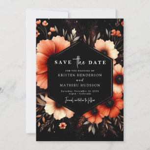 Simple Editable Terracotta Wedding Save The Date