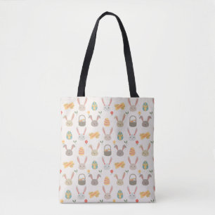 Simple Eggs and Bunnies Easter Tote Bag