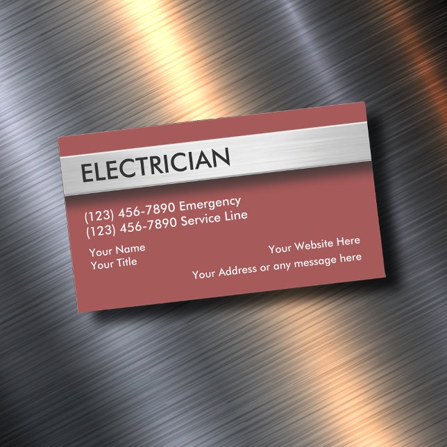 Simple Electrician Business Magnets (Creator Uploaded)
