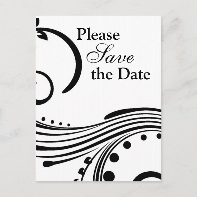 Simple Elegance Announcement Postcard (Front)