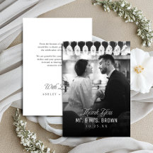 Simple Elegance Classy Script Photo Wedding