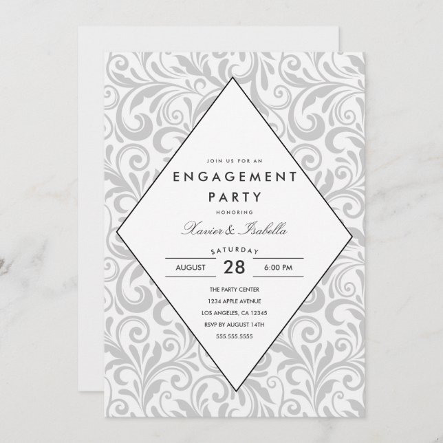 Simple Elegance | Engagement Party Invitation (Front/Back)