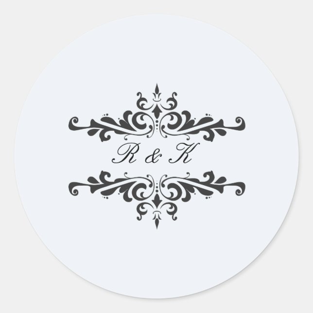 Simple Elegance Envelope Seal- Robin's Egg Classic Round Sticker (Front)