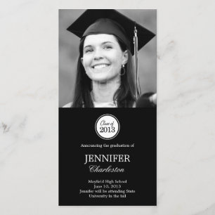 Simple Elegance Graduation Announcement Photo Card