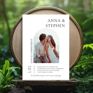 Simple Elegance Photo Commitment Ceremony Invitation