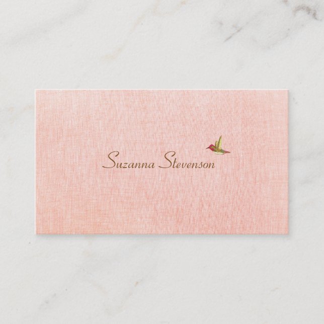 Simple Elegance Pink Business Card (Front)