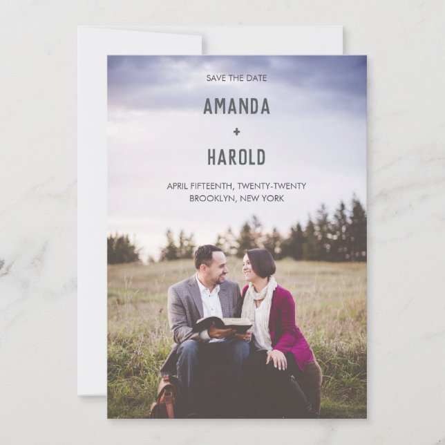 Simple Elegance Save the Date (Front)