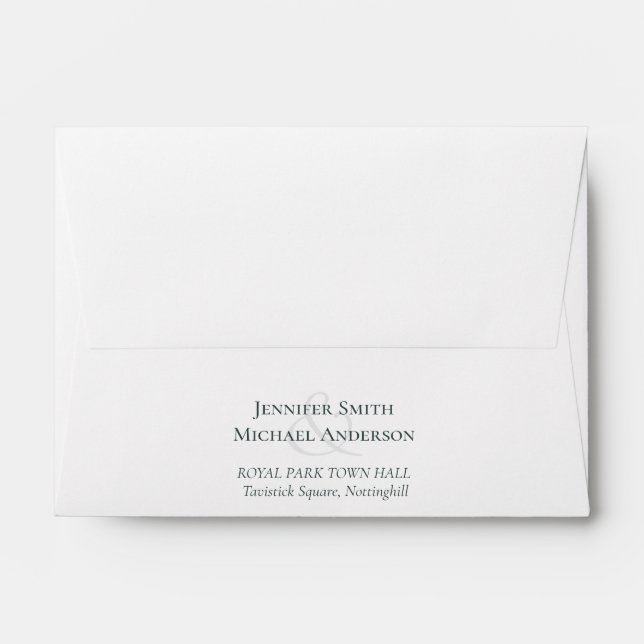 Simple Elegance Script Modern Wedding Envelope (Back (Top Flap))