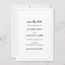 Simple Elegance Wedding Save the Date