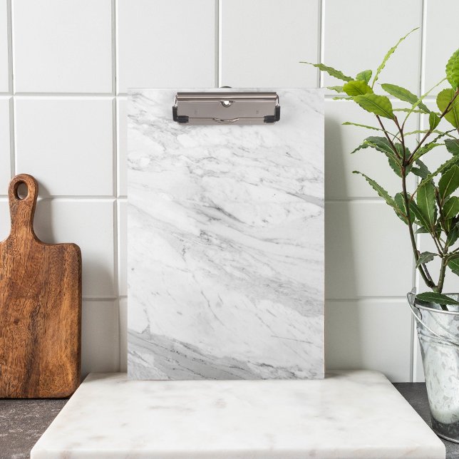 Simple Elegance White Marble Clipboard (Creator Uploaded)