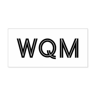 Simple Elegant 3 Initial Monogram #93 Self-inking Stamp