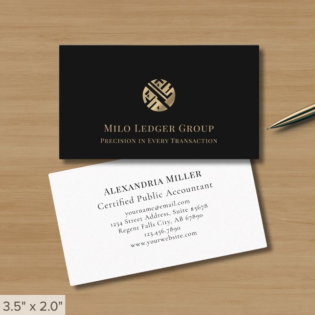 Simple Elegant Accounting Firm CPA  Business Card (Creator Uploaded)