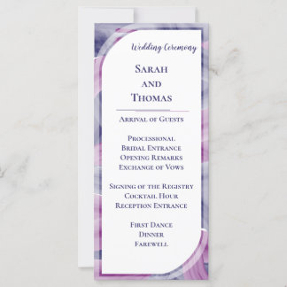 Simple Elegant Acrylic Painting Wedding Programs