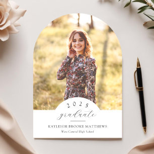 Simple Elegant Arched Year Graduation Announcement