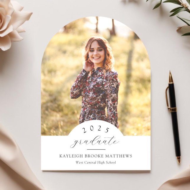 Simple Elegant Arched Year Graduation Announcement (Creator Uploaded)