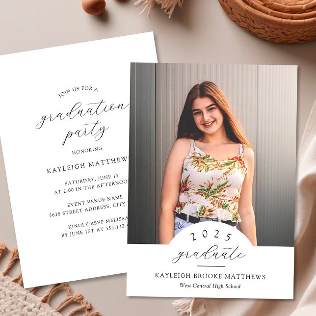 Simple Elegant Arched Year Graduation Party Invitation (Creator Uploaded)
