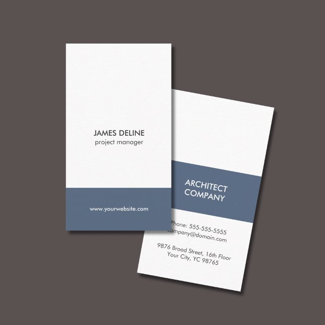 Simple Elegant Architect Construction Industry Business Card (Creator Uploaded)