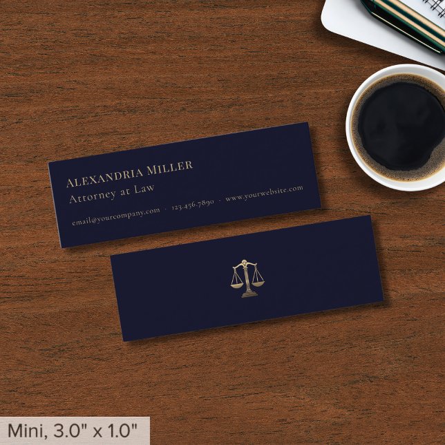 Simple Elegant Attorney at Law Mini Business Card (Creator Uploaded)