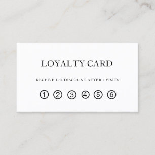 Simple Elegant Beauty Salon Loyalty Card
