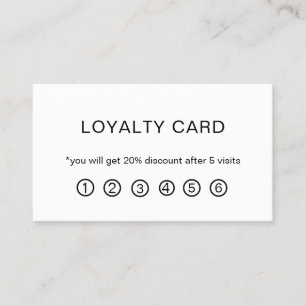 Simple Elegant Beauty Salon Loyalty Card