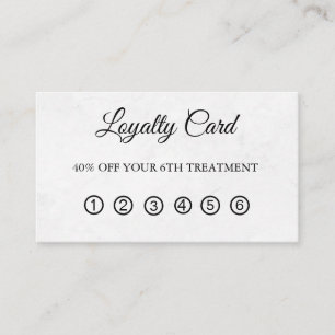 Simple Elegant Beauty Salon Loyalty Card
