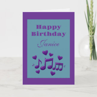 Simple Elegant Birthday Music Notes Birthday