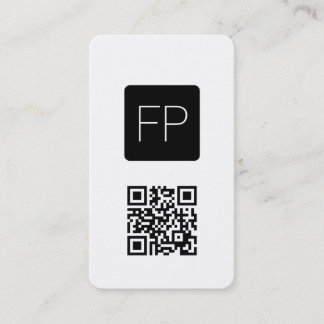 Simple Elegant Black and White Consultant Monogram Business Card