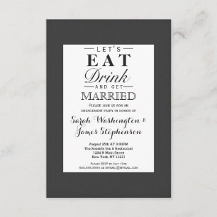Simple Elegant Black and White Design Invitation