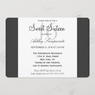 Simple Elegant Black and White Design Invitation